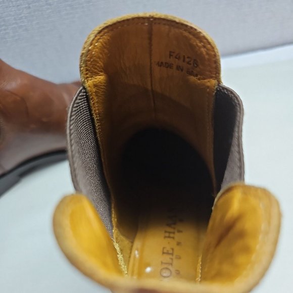 COLE HAAN Brown Leather Chelsea Charro Ankle Boot Pull-on 6B #4126 - Picture 4 of 7